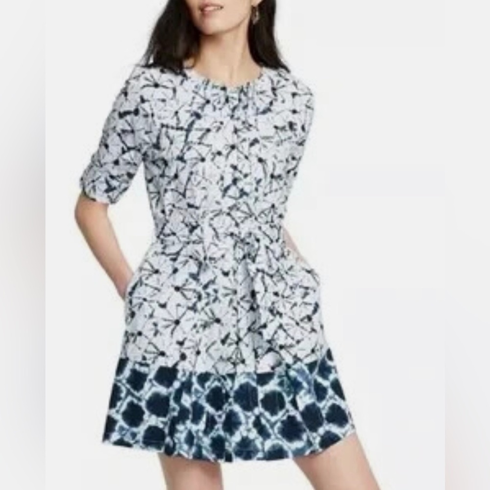 Kaktus Concealed Pleated Front Button Cotton Belted Dress Size XL